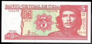 3 Pesos 2004 UNC - Kuba