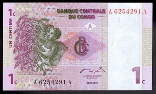 1 Centime 1997 UNC - Kongo