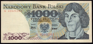 1000 Zlotých 1975 , Séria G