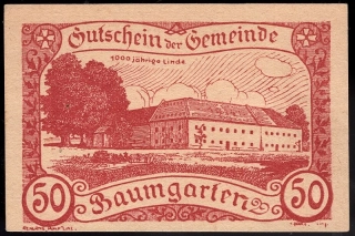 50 Heller 1920 aUNC - Baumgarten