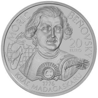 2026/087, 20€ - 250. výročie vyhlásenia Mórica Beňovského za kráľa Madagaskaru BK