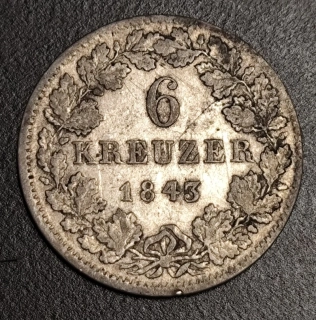 6 Kreuzer 1843