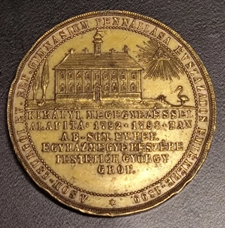 Medaila 100. založenia gymnázia 1899