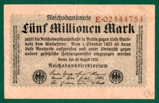 5 Millionen Mark 1923