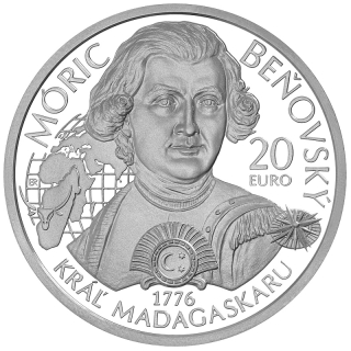 2026/087, 20€ - 250. výročie vyhlásenia Mórica Beňovského za kráľa Madagaskaru PROOF