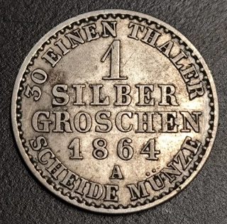 1 Groschen 1864 A