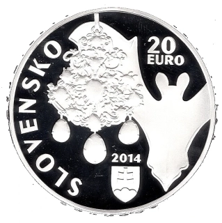 2014/019 20€ Dubnícke bane - nálezisko opálov PROOF