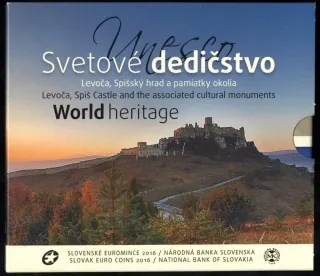 2016 Sada Slovenských euromincí Unesco Svetové dedičstvo