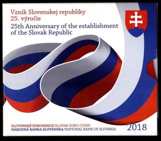 2018 Sada Slovenských euro mincí - 25. výročie Vznik Slovenskej
