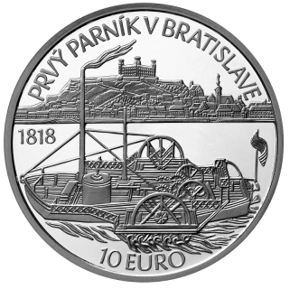 2018/033, 10€ Plavba prvého parníka po Dunaji BK