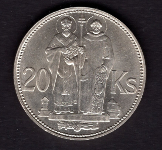 33/ Dvadsať Korun - 20 Ks - varianta dvojkríž