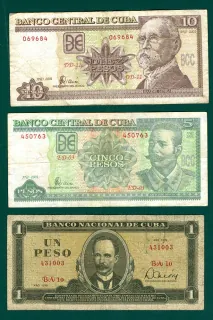 1, 5, 10 Pesos - Kuba / konvolut