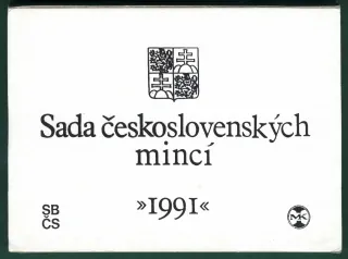 1991 - Sada oběžných mincí ČSFR 1991 - 10 Kčs, M. R. Štefánik