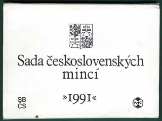 1991 - Sada oběžných mincí ČSFR 1991 - žetón mincovne