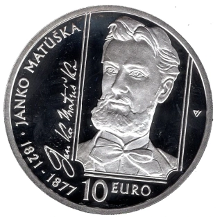 2021/047, 10€ Janko Matúška Proof
