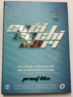 2014 Sada Slovenských Euro mincí Soči - Proof