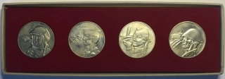 DDR - 20 rokov ľudovej armády, 4x medaila - 1956 1976