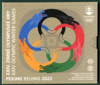 2022 Sada Slovenských Euro mincí - ZOH Peking 