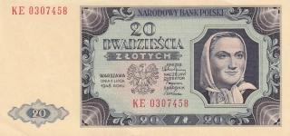20 Zlotých 1948 UNC