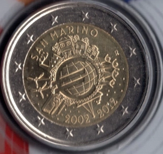 San Marino 2012 - 10. rokov eura