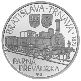 2023/064, 10€ - 150. výročie spustenia parnej prevádzky na železničnej trati Bratislava – Trnava Proof