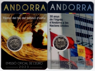 2023 - 2x Pamätná minca Andorra 2€
