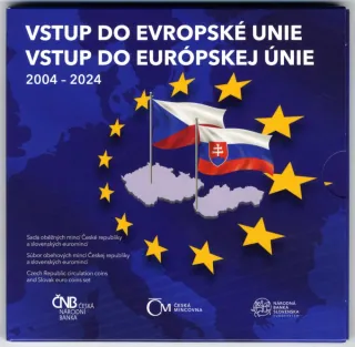 2024 Sada obehových mincí SR a ČR - Vstup do Európskej únie