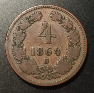 4 Kreuzer 1864 B