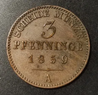 3 Pfennig 1859 A