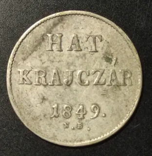 6 Grajciar 1849 N.B.