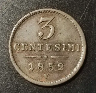 3 Centesimi 1852 V