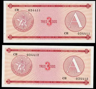3 Pesos 1985 A UNC - Kuba