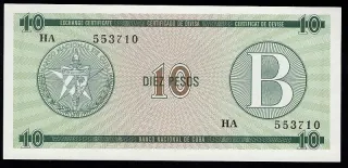 10 Pesos 1985 B UNC - Kuba