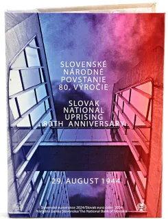 2024 Sada Slovenských Euro mincí - 80. výročie Slovenského národného povstania - PROOF
