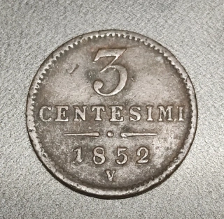 3 Centesimi 1852 V
