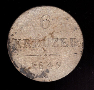 6 Kreuzer 1849 A