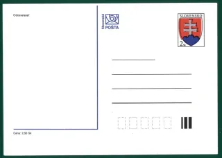 Korešpondenčný lístok - posun farby