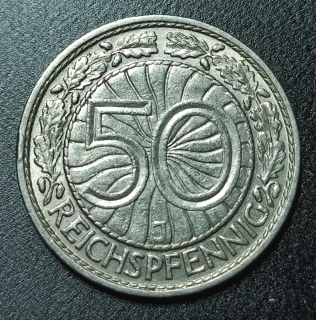 50 Reichspfennig 1933 J