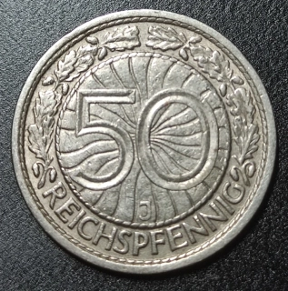 50 Reichspfennig 1927 J 