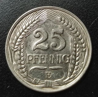 25 Pfennig 1910 E