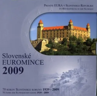 2009 Sada Slovenských Euro mincí 70 rokov Slovenskej koruny