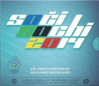 2014 Sada Slovenských Euro mincí Soči