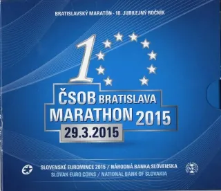 2015 Sada Slovenských Euromincí ČSOB Bratislava Marathon 2015