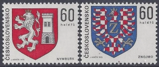 2134-2135**  Znaky čs. miest