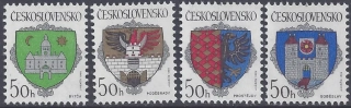 2934-2937**  Znaky čs. miest