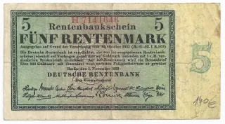 5 Rentenmark - Nemecko, Séria H