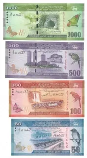 5x Srí Lanka - set bankoviek