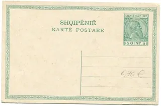 Albánsko - korešpondenčný lístok