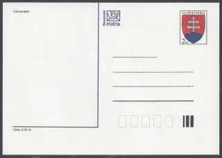 Korešpondenčný lístok - posun farby