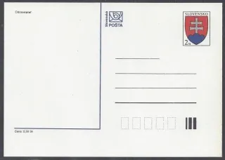 Korešpondenčný lístok - posun farby
